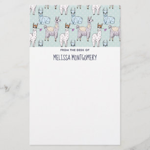 Papeterie Cute Llama Motif Pois