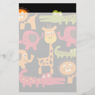 Papeterie Cute Safari Jungle Zoo Animaux Imprimer Cadeaux
