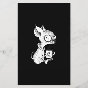 Papeterie Cute Unique Chihuahua Café Art Amoureux des chiens