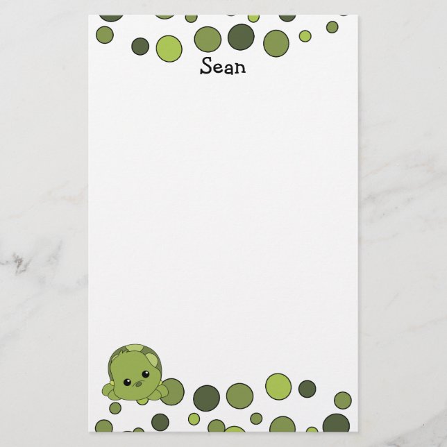 Papeterie Cutie de tortue de bébé (Devant)