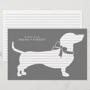 Papeterie Dachshund Wiener Chien Chien Chienne Chienne Chien