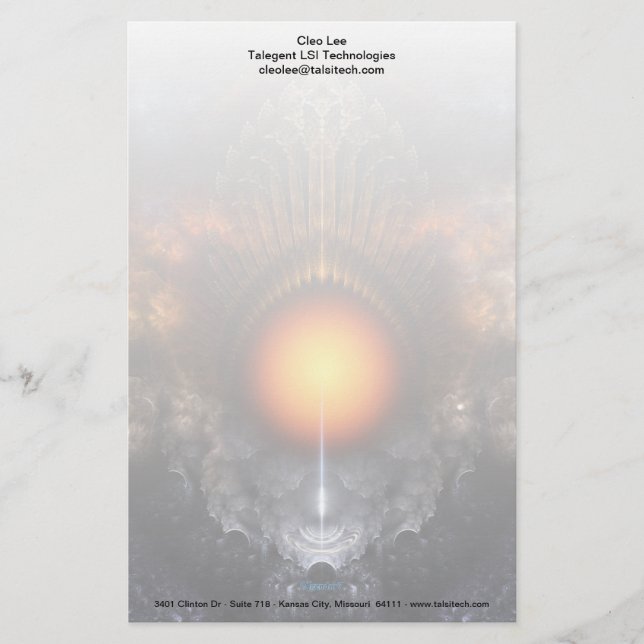 Papeterie d'art fractal Dream Orb (Devant)