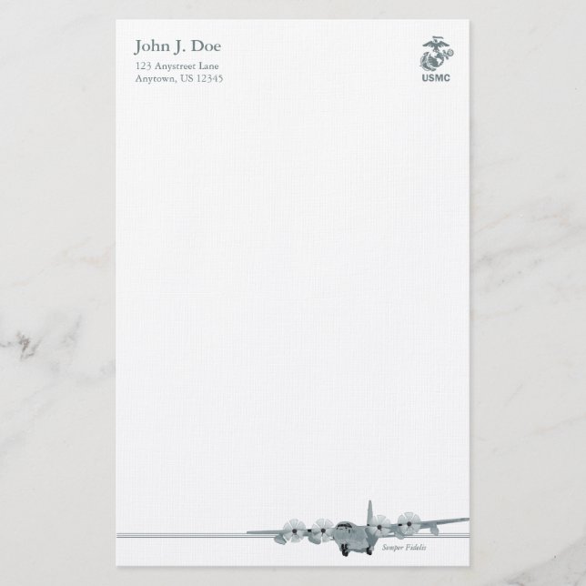 Papeterie d'aviation de l'usmc C-130 (Devant)