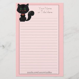 Papeterie de chat noir