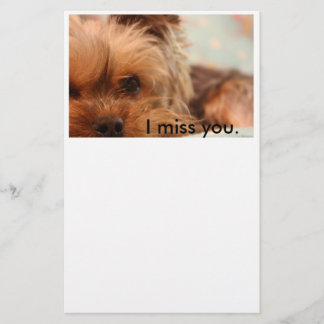 Papeterie de chiot de Yorkshire de tasse de thé