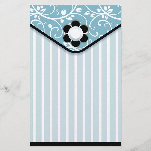 Papeterie de Clutch de bleu et de noir (Devant)