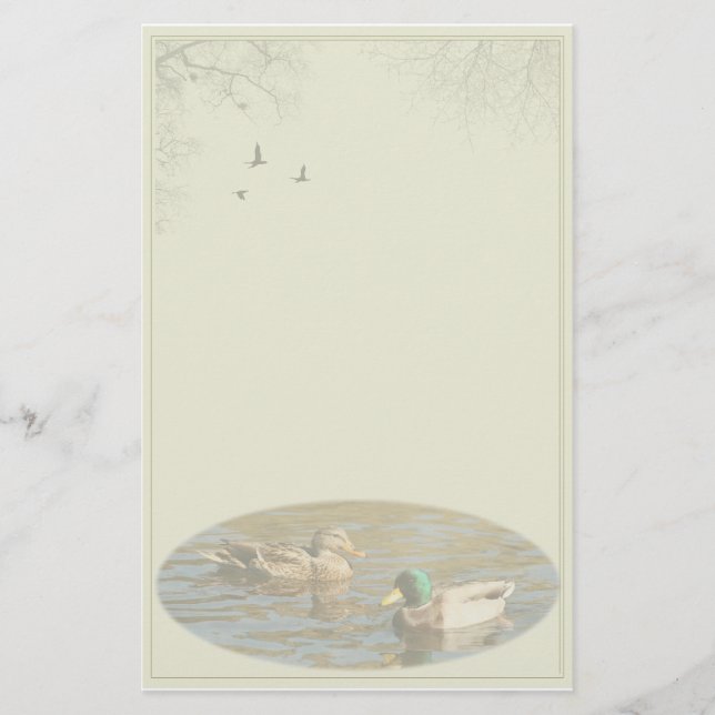 Papeterie de coutume de paires de Mallard (Devant)