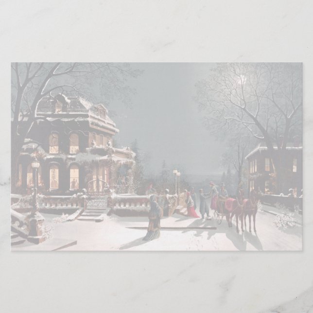 Papeterie de fête de Noël victorienne (Devant)