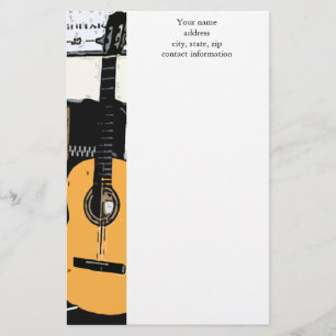 Papeterie de guitare de bleus