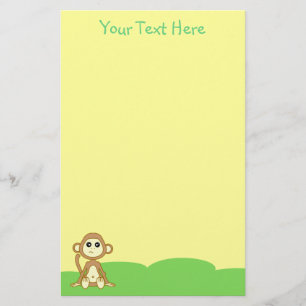 Papeterie de jaune de singe de bébé