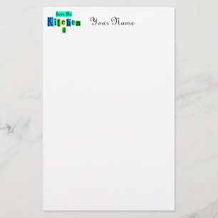 Papeterie De la cuisine de Retro Blues Custom Stationery
