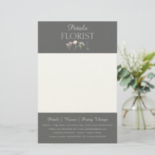 Papeterie de lettre de branding de fleuriste de bo