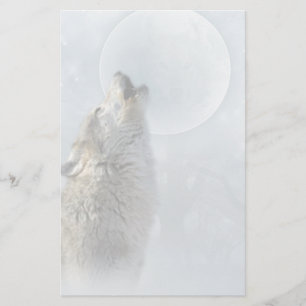 Papeterie de lune bleue de loup