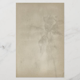 Papeterie de papier de rétro palmier tropical