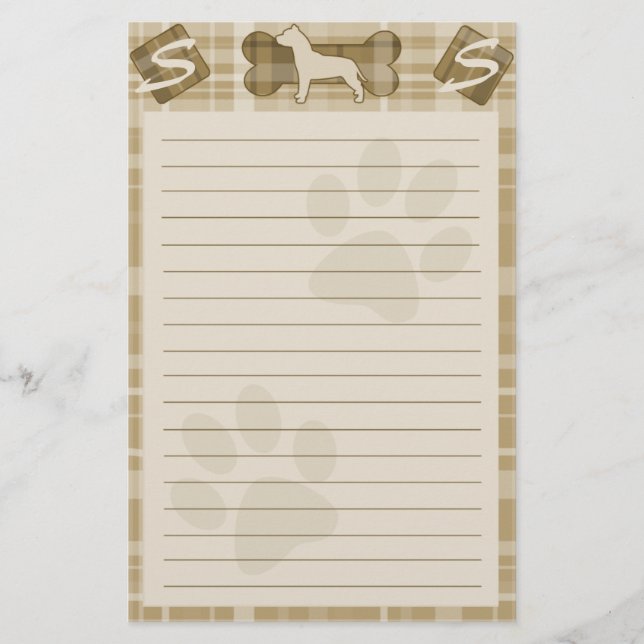 Papeterie de race de pitbull (Devant)