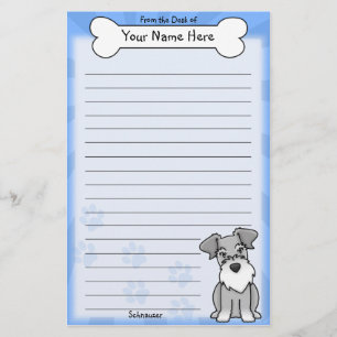 Papeterie de Schnauzer de Kawaii