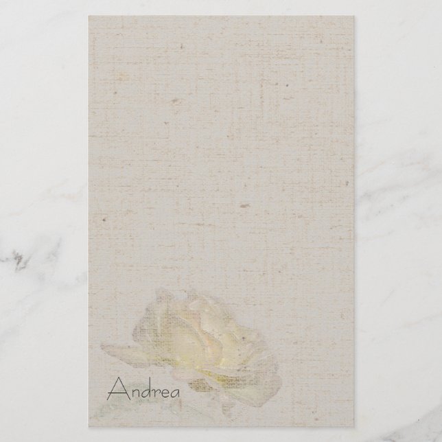 Papeterie de toile de regard de rose jaune (Devant)