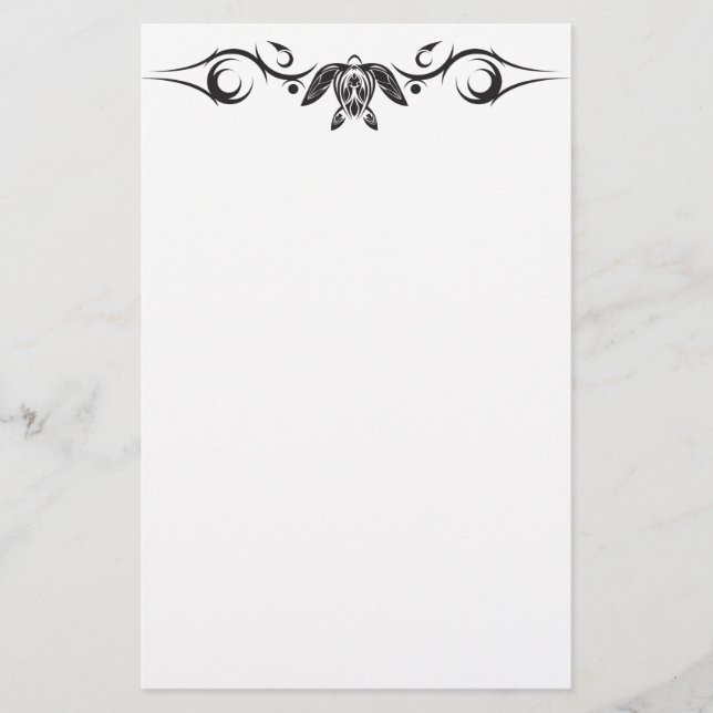 Papeterie de tribal de tortue de mer (Devant)