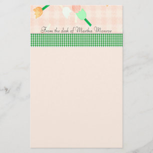 Papeterie de tulipes de pêche