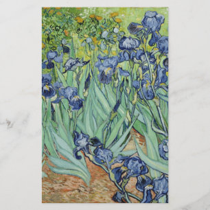 Papeterie De Van Gogh toujours la vie : Vase avec des iris