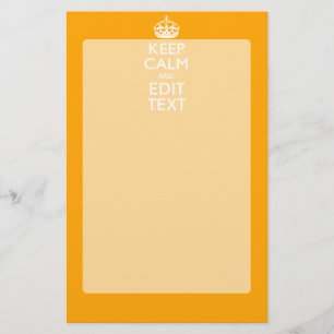 Papeterie Décor Jaune De La Circulation Gardez Le Calme Et V