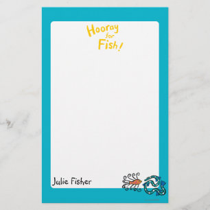 Papeterie Des amis de poissons colorés illustrés