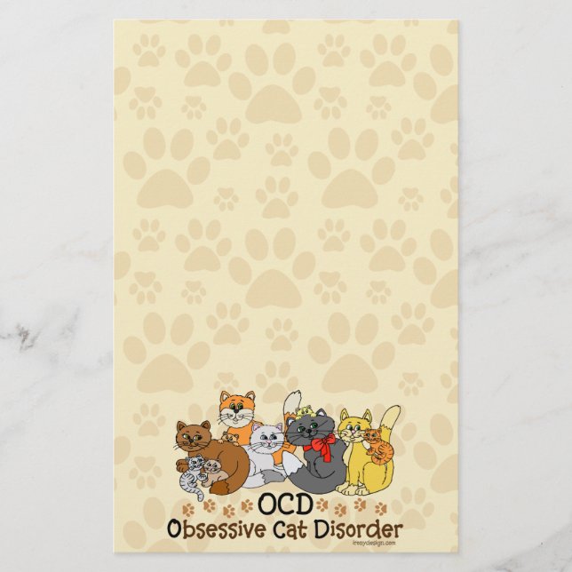 Papeterie Désordre obsédant de chat d'OCD (Devant)