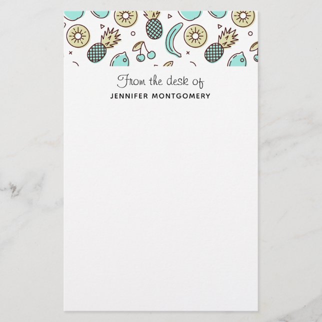 Papeterie Dessin de la ligne d'été du Motif de fruits mignon (Devant)