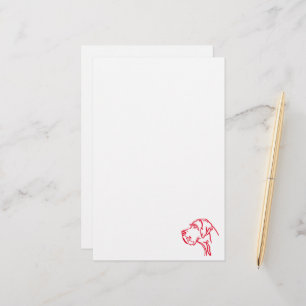 Papeterie Dessin minimaliste de tête de Grand Danois