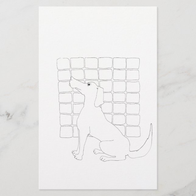 Papeterie Dessin original Chien chinois Année 2018 Sta (Devant)
