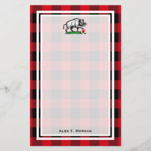 Papeterie Dessin vintage de sanglier BW #3C