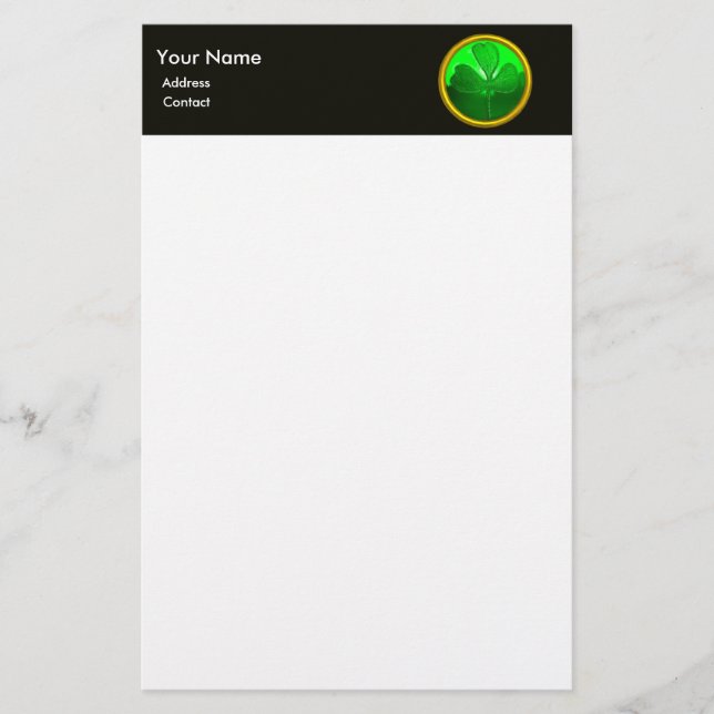 Papeterie Détail shamrock du COEUR CÉLTIQUE DE SAINT PATRICK (Devant)