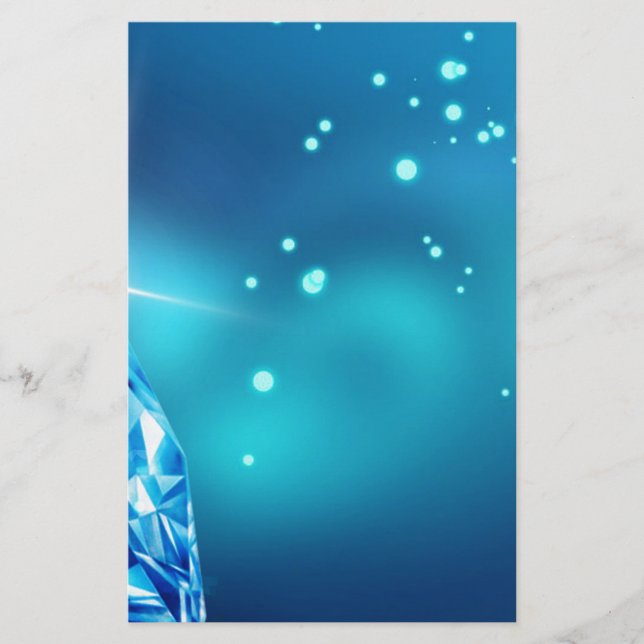 Papeterie diamant bleu (Devant)