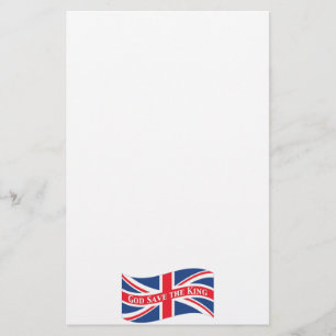 Papeterie Dieu sauve le roi avec Union Jack