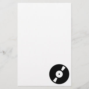 Papeterie disque vinyle rétro