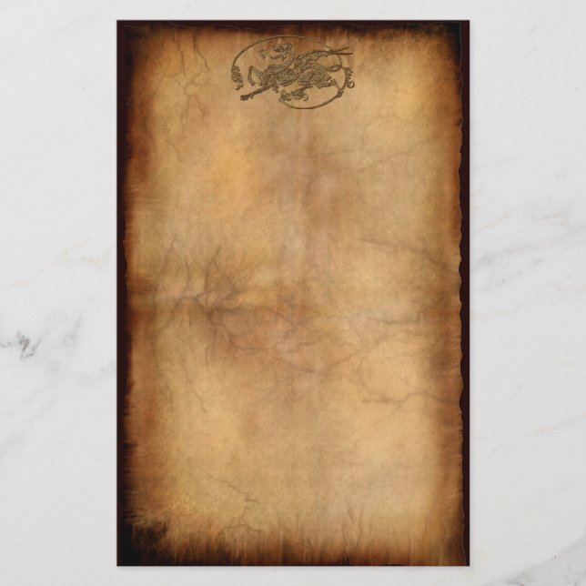 Papeterie Dragon médiéval de l'ancien monde sur l'effet Parc (Devant)