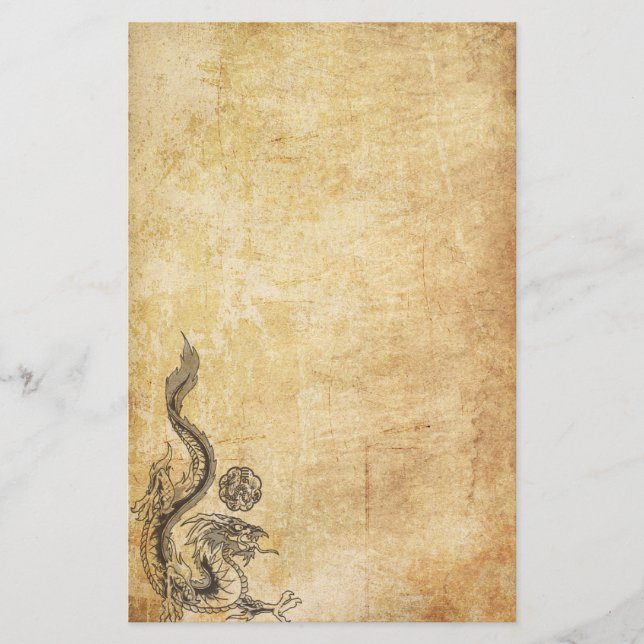 Papeterie Dragon oriental encré (Devant)