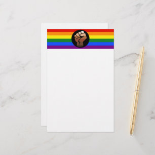 Papeterie Drapeau de couleur des personnes queer de Slippery