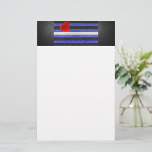 Papeterie Drapeau de fierté en cuir SlipperyJoe's noir bleu 