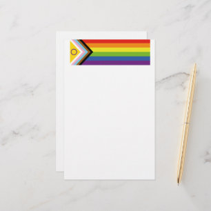 Papeterie Drapeau de fierté intersexe de SlipperyJoe's fond 