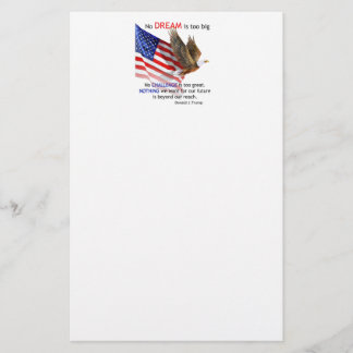 Papeterie Drapeau et aigle Donald J Trump Citation