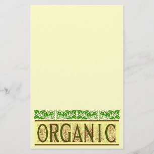 Papeterie Écran vert biologique avec état Vintage de la bord