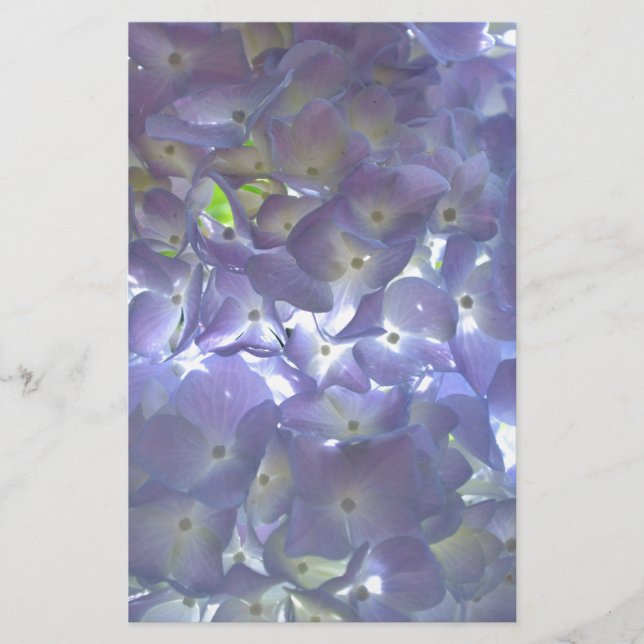 Papeterie Élégant boho poussiéreux floral violet clair fleur (Devant)