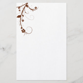 PAPETERIE ÉLÉGANT FLORAL BROWN