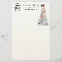 Elegant Watercolor Couture Bridal Fashion Designer