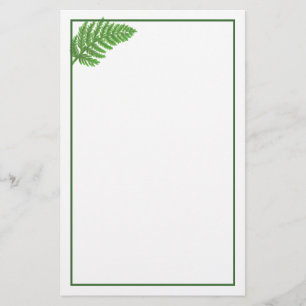 Papeterie Élégante fougères vertes feuilles de bois