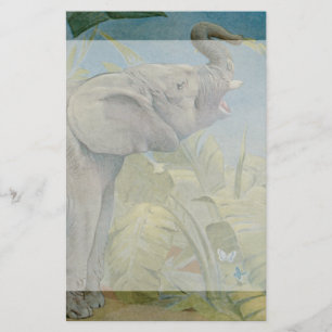 Papeterie Éléphant africain vintage dans la jungle, EJ