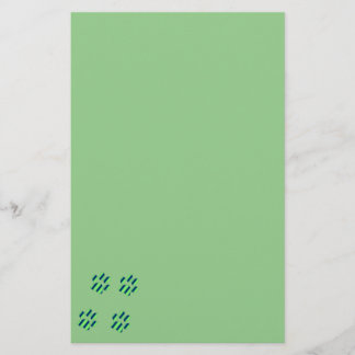 Papeterie Empreintes de patte bleu-vert