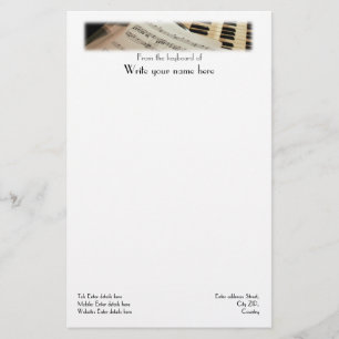 Papeterie En-tête de lettre de papier à lettres d'organist