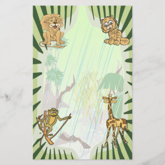 Papeterie Ensemble de baby shower de jungle de rayures de